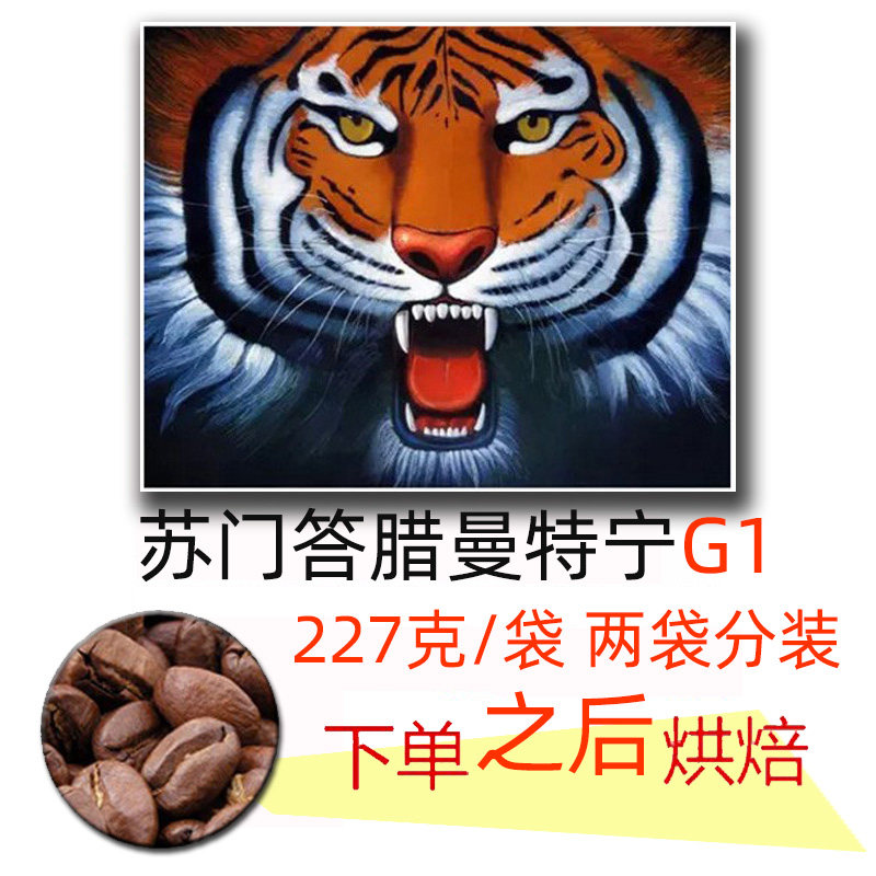 454克黄金曼特宁咖啡豆 苏门答腊进口227克两袋装下单后新鲜烘焙
