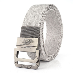 新款双环尼龙腰带百搭牛仔裤休闲皮带中性保安牛仔裤裤带简约时尚