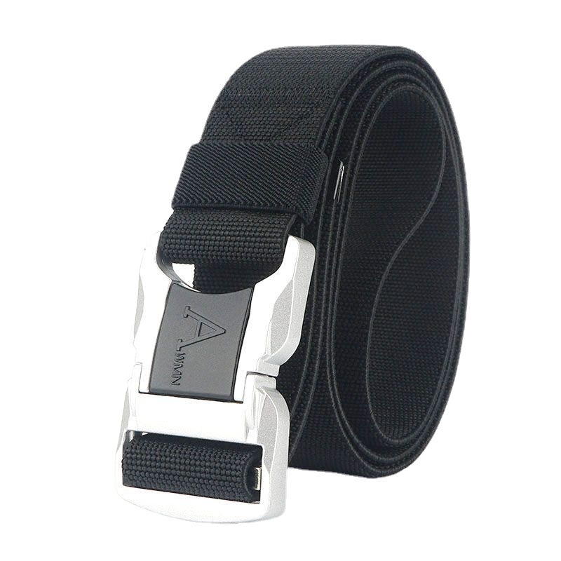 插扣户外腰带银色战术皮带休闲