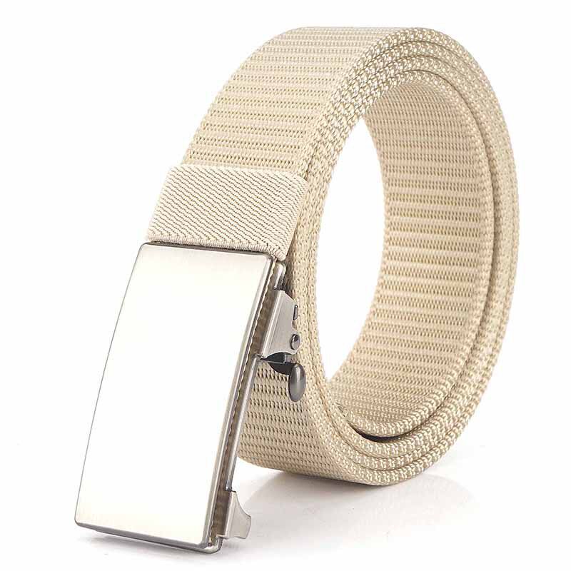 新款自动扣内腰带男士皮带休闲百搭牛仔裤磨砂黑商务正装裤带简约