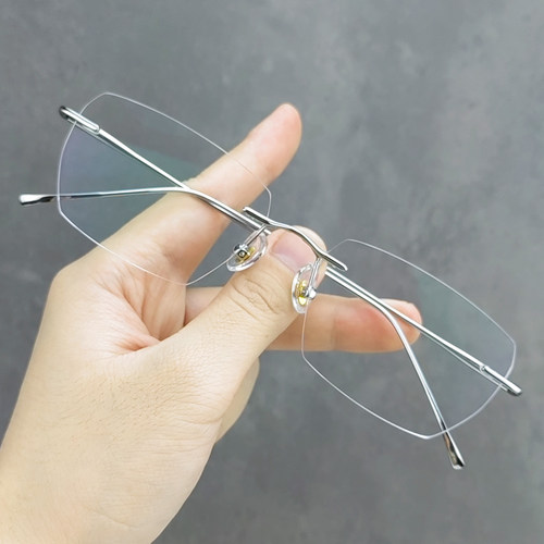 痞帅有型高颜值超轻无边框眼镜