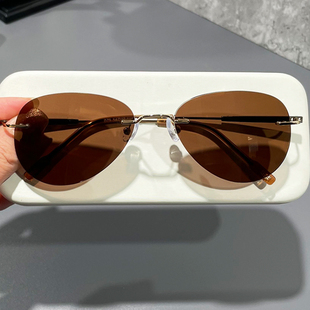 飞行员蛤蟆镜男士墨镜可配有带度数的太阳镜无框超轻近视太阳眼镜