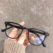 网红防蓝光辐射复古黑框透明眼镜女素颜神器超轻平光镜近视眼镜男