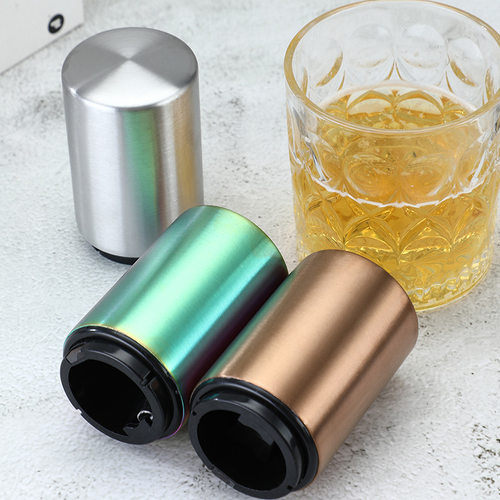 岛奇430不锈钢开瓶器创意按压式啤酒起子商用酒吧自动启瓶器