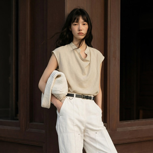 河堤 体恤短T COMMON 「 」 东方小荡领背心无袖 jetée VALUE