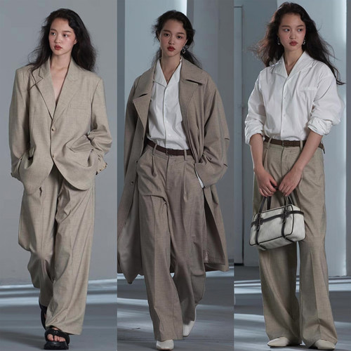 COMMONVALUE燕麦色亚麻西裤