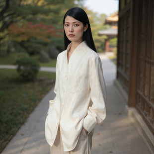 Pāra 禅 」新中式 禅意领衬衫 宽松亚麻衬衣 COMMON 长袖 VALUE「