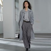 VALUE 法式 「 COMMON 」灰蓝插肩风衣 河堤 jetee 中性休闲