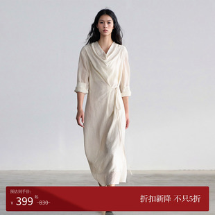 VALUE「 荡领宽松长袖 禅 」莱赛尔纤维新中式 连衣裙 Pāra COMMON