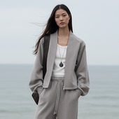 禅意领卫衣 COMMMON 宽松极简拉链外套 Niche 」新中式 VALUE「 龛