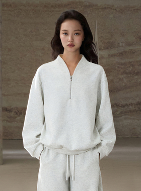 COMMMON VALUE「 龛 Niche 」禅意立领廓形卫衣半拉链新中式上衣
