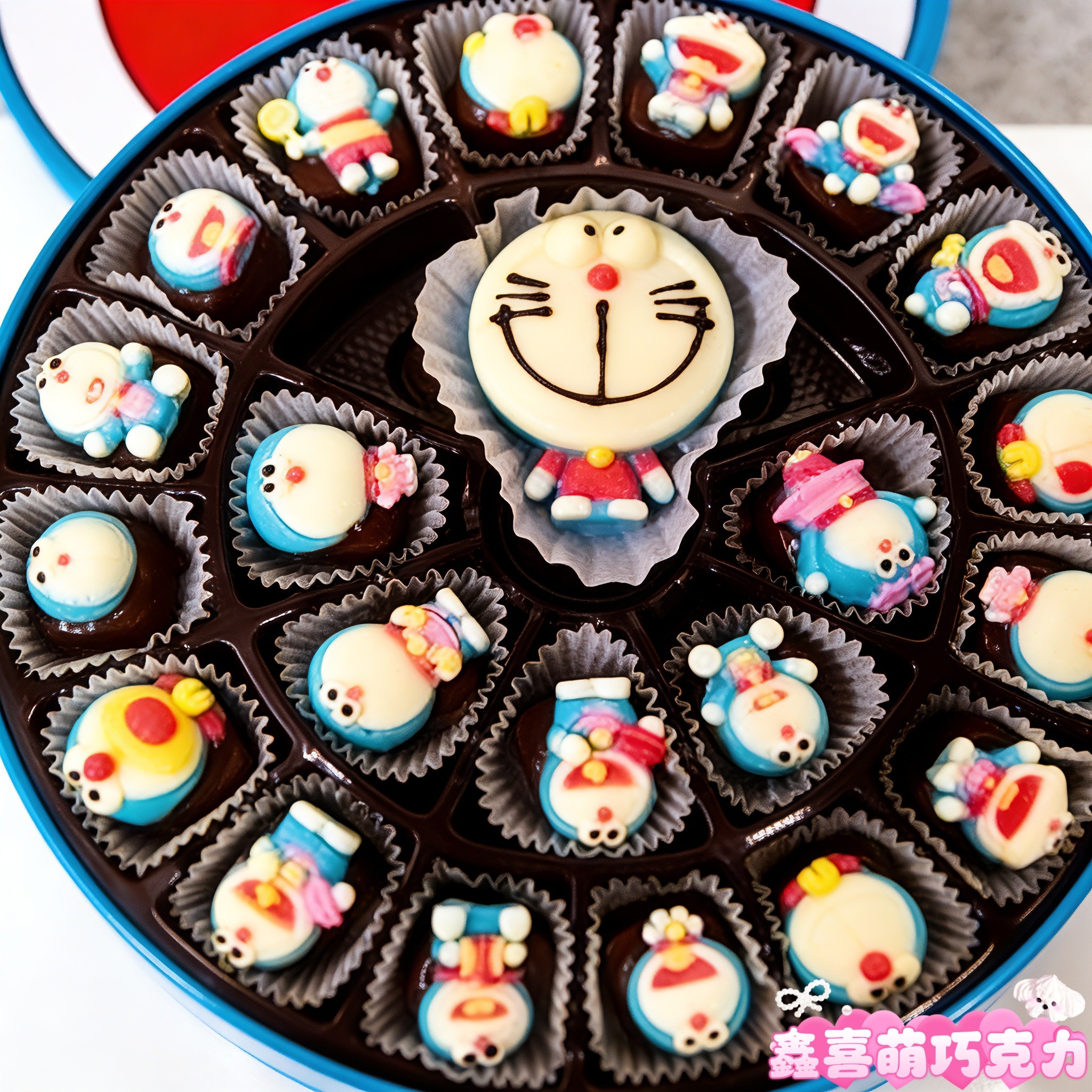 （纯可可脂）叮当猫造型哆啦A梦巧克力礼盒装男生生日礼物送男孩