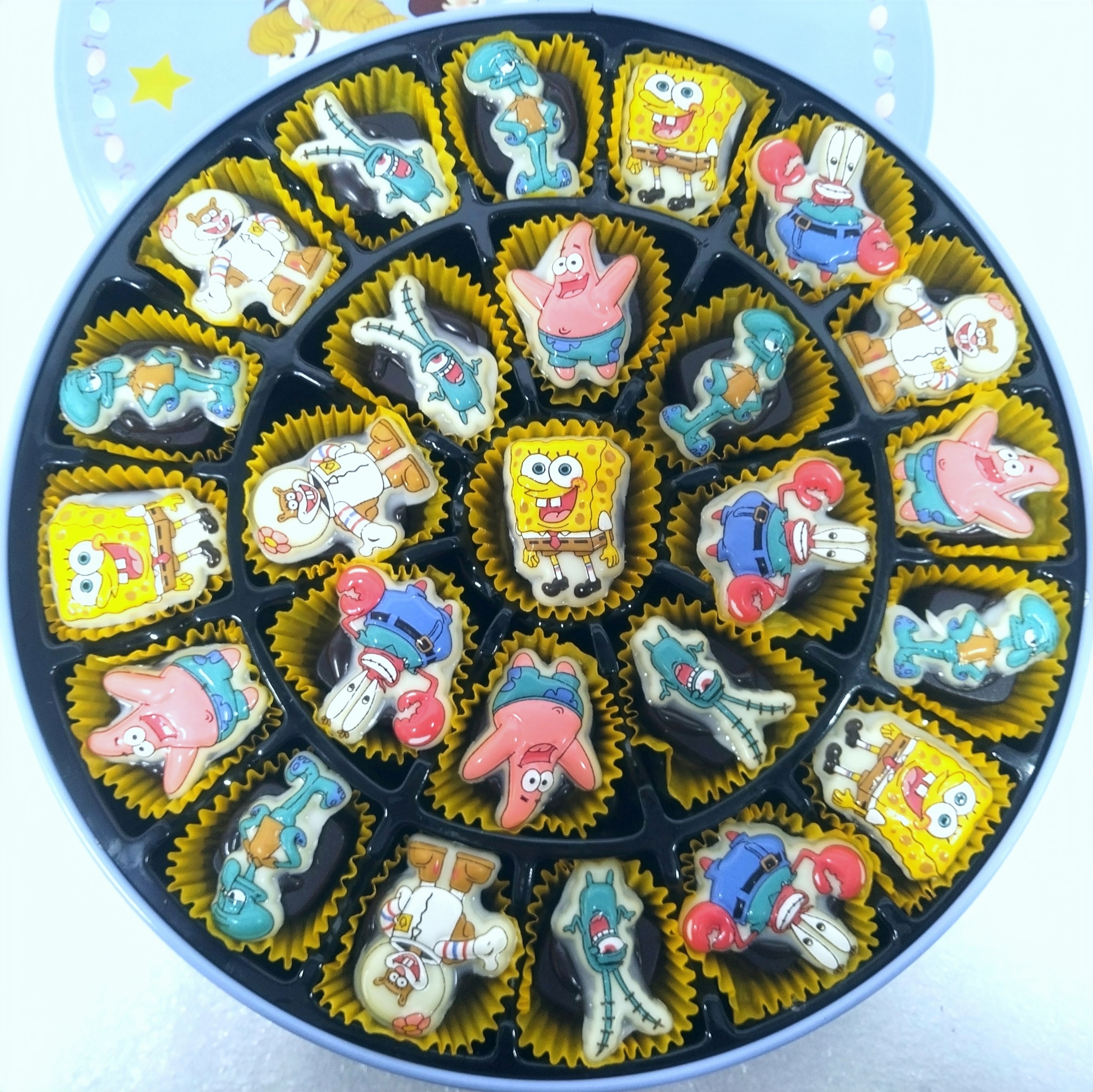 海绵宝宝派大星巧克力礼盒装儿童生日礼物送小朋友糖果零食大礼包