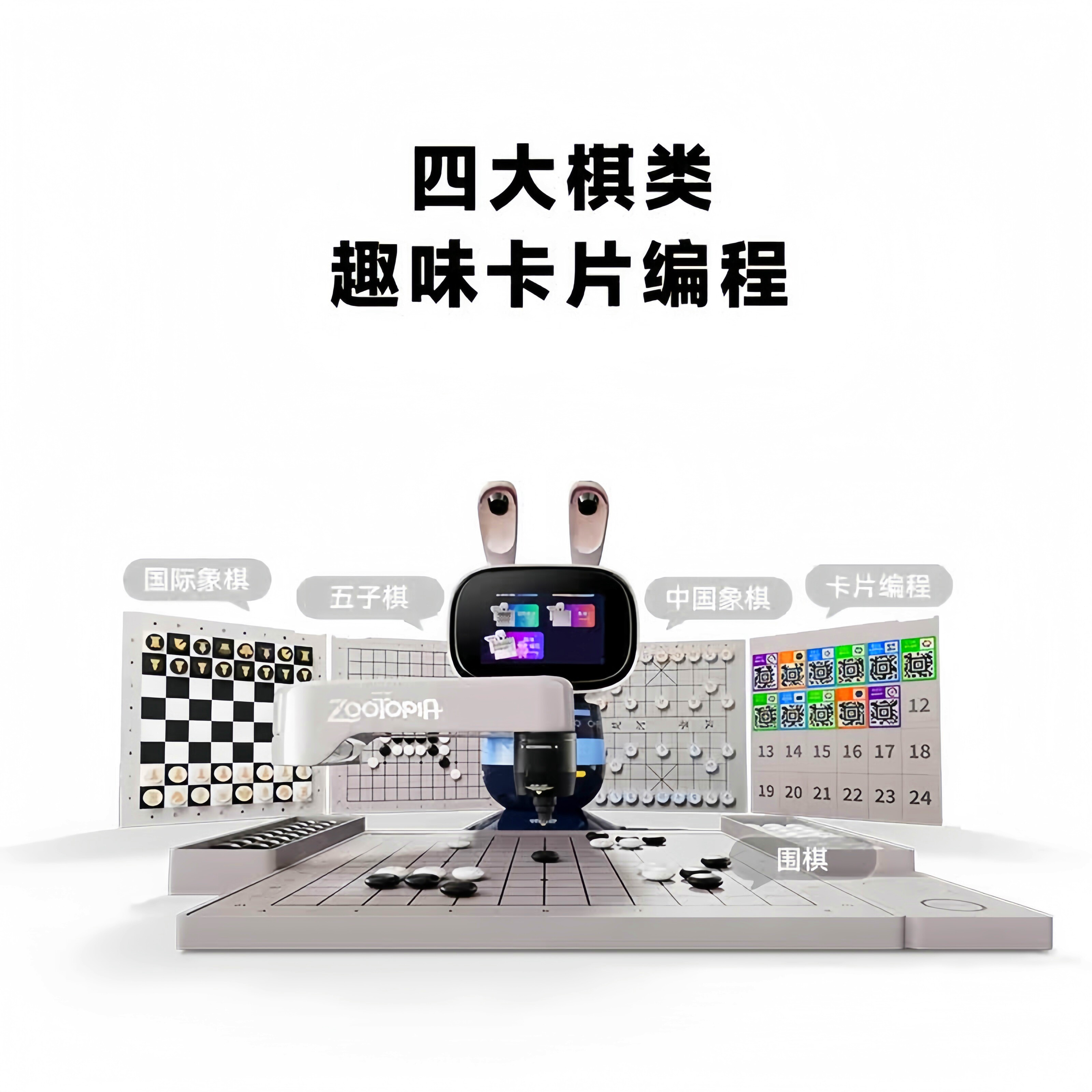元萝卜SenseRobot迪士尼疯狂动物城系列朱迪-4加1版AI下棋机器人