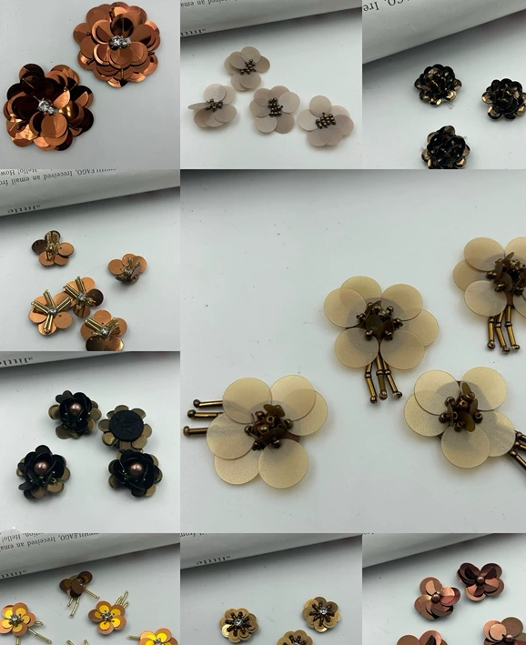 250732款重工工艺珠片花手缝花装饰