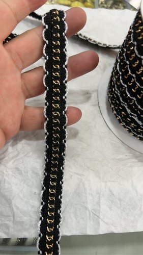 1.8cm宽小香风童装金属链条织带花边服饰外套铝链手工DIY箱包辅料