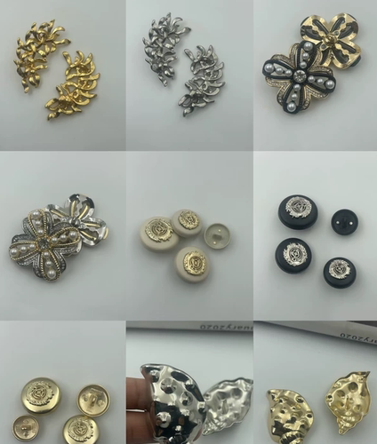 260331新款手缝金属双拼纽扣手缝扣纽扣大衣羽绒服装饰辅料