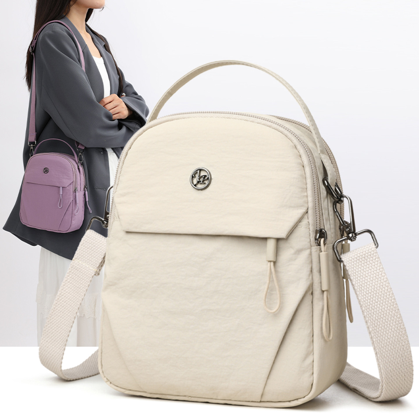 新款休闲百搭手提包大容量轻便通勤单肩包女士外出斜挎零钱小包包