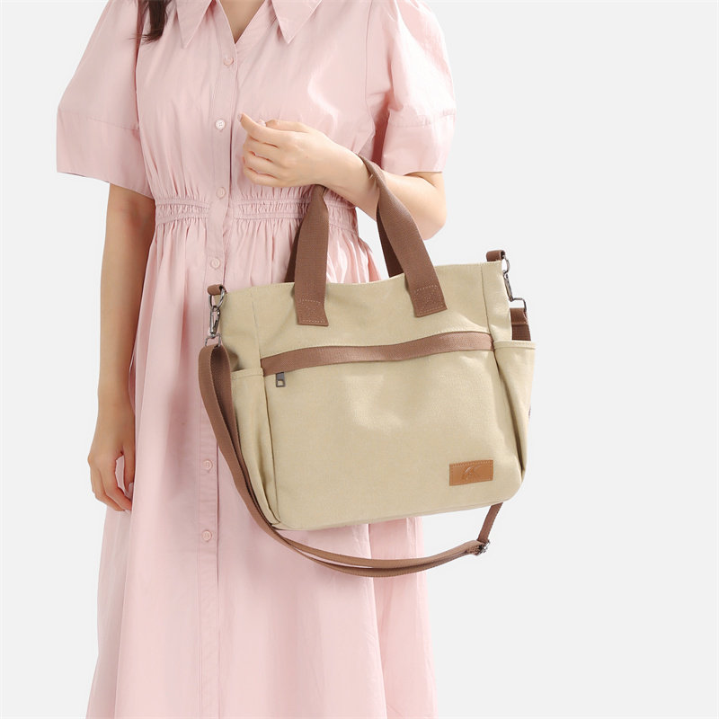 手提包包女新款潮大容量斜挎托特包大学生上课单肩包通勤补课书包