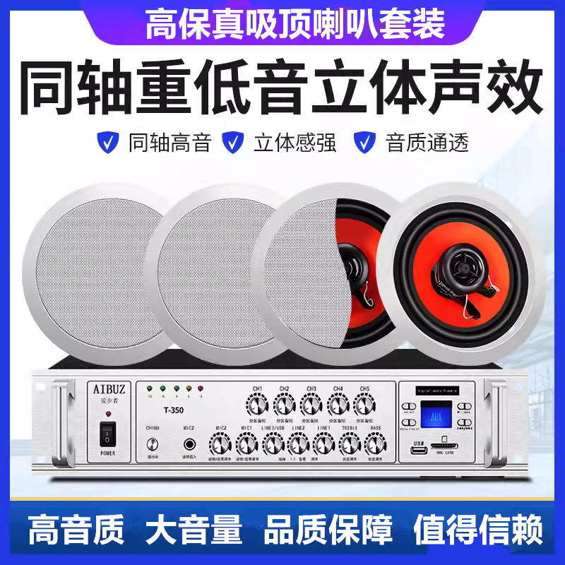 德国柏林之声音效爱步者 吸顶喇叭套装天花吊顶壁挂音箱公共广播