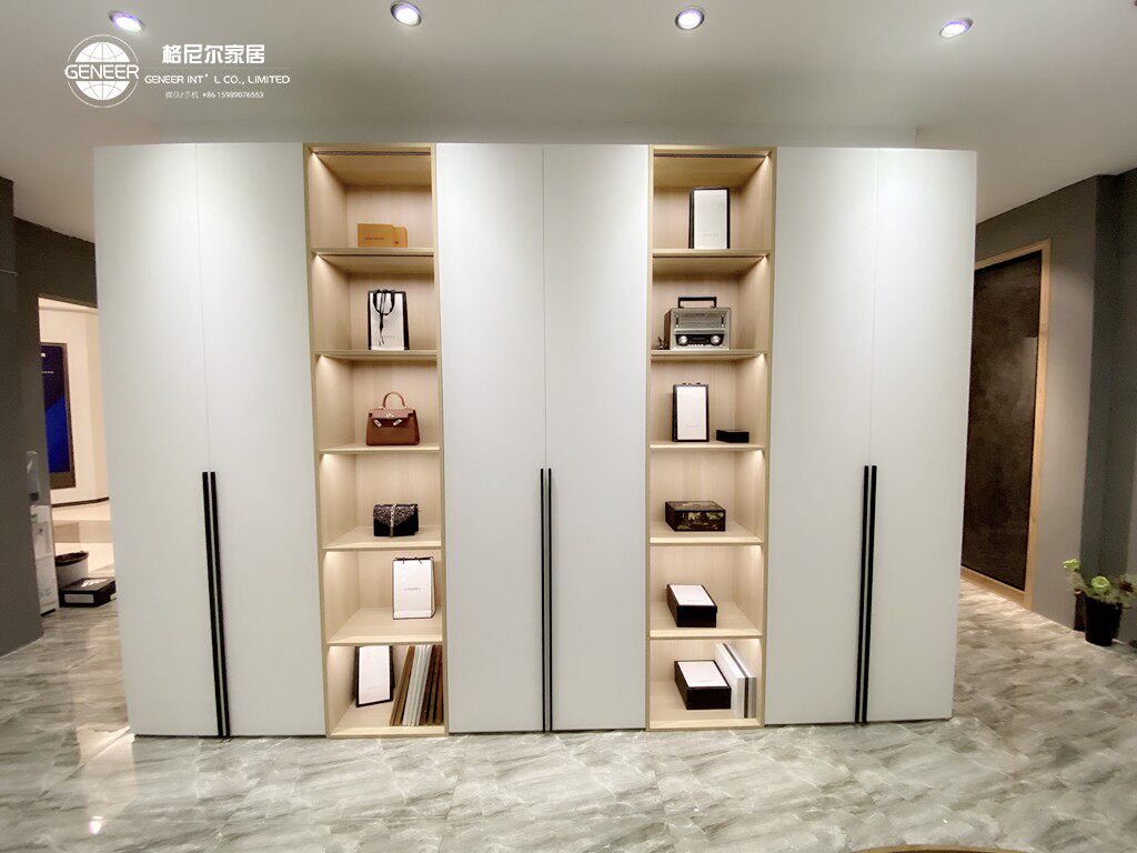 入门展示柜爱格餐边柜定制进口爱格板广州上门量尺衣柜橱柜藏灯