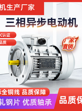 三相异步电机YS90/250/370/750W铝壳立式B5感应电动机1400转低速