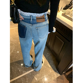 设计感小众裤 新款 子加厚保暖 女2025年冬季 落落狷介直筒加绒牛仔裤