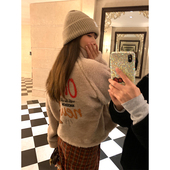 落落狷介皮草女款 环保皮草 2025新款 羊羔毛外套小个子刺绣保暖冬装