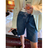 春夏毛边显瘦小个子裤 落落狷介薄款 牛仔短裤 女2026年新款 子 牛仔裤