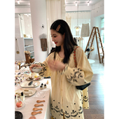 2025新款 女款 黄色条纹秋季 新款 落落狷介 上衣宽松小个子长袖 衬衫