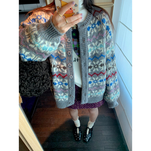 设计感小众毛线衣外穿女装 落落狷介毛衣女冬季 慵懒风外套2026新款