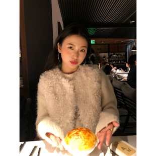 落落狷介毛毛外套女早春2026新款 马夹外套 保暖环保皮草小个子无袖