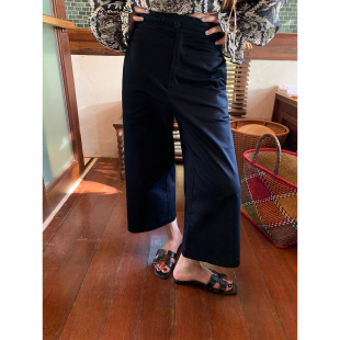 小个子高腰 设计感小众八分裤 落落狷介垂坠感老钱风裤 子2026年新款