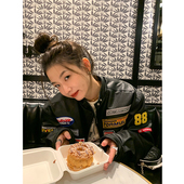 落落狷介 黑色皮衣女机车外套设计感小众加棉冬季 PU皮外套小个子