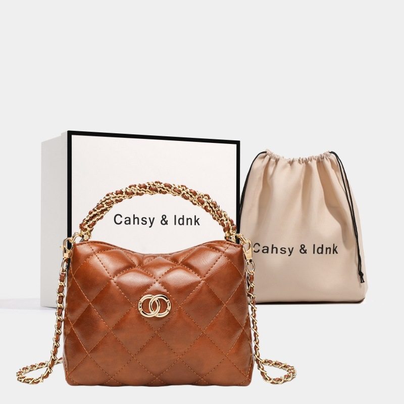 小香风菱格链条2025新款秋冬高级感真皮香奈包包女百搭单肩斜挎包,箱包皮具/热销女包/男包,小方包,淘宝优惠券,粉丝福利购,淘宝优惠卷