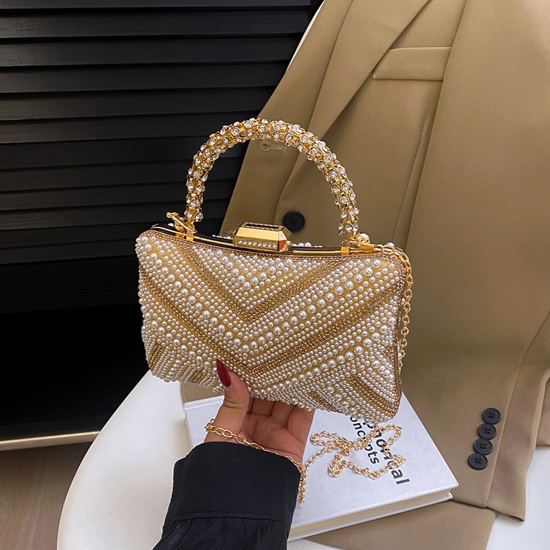 2026新款欧美女士珍珠晚宴包珠绣包镶钻宴会礼服包链条手拿包,箱包皮具/热销女包/男包,手拿包,淘宝优惠券,粉丝福利购,淘宝优惠卷