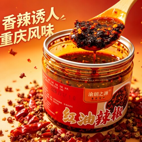 渝朗之源重庆红油油泼辣子罐装
