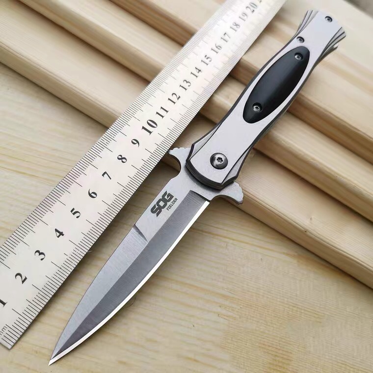 折叠刀高硬度短刀防身冷兵器小刀水果刀户外随身求生露营钓鱼折刀