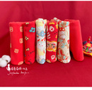 喵爸喵妈原创吉祥红布福字红色纯棉宝宝布料全棉婴儿a类针织面料