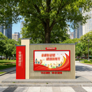 健康教育宣传栏广告栏村务不锈钢挂墙式公开栏文化长廊定制