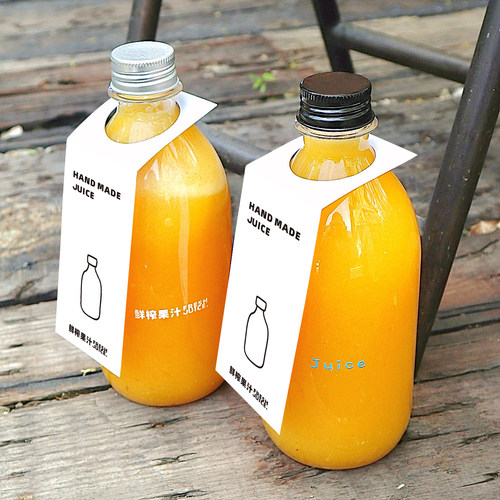 250-300-350-400-500ml ins风网红鲜榨果汁瓶子透明pet塑料瓶空瓶