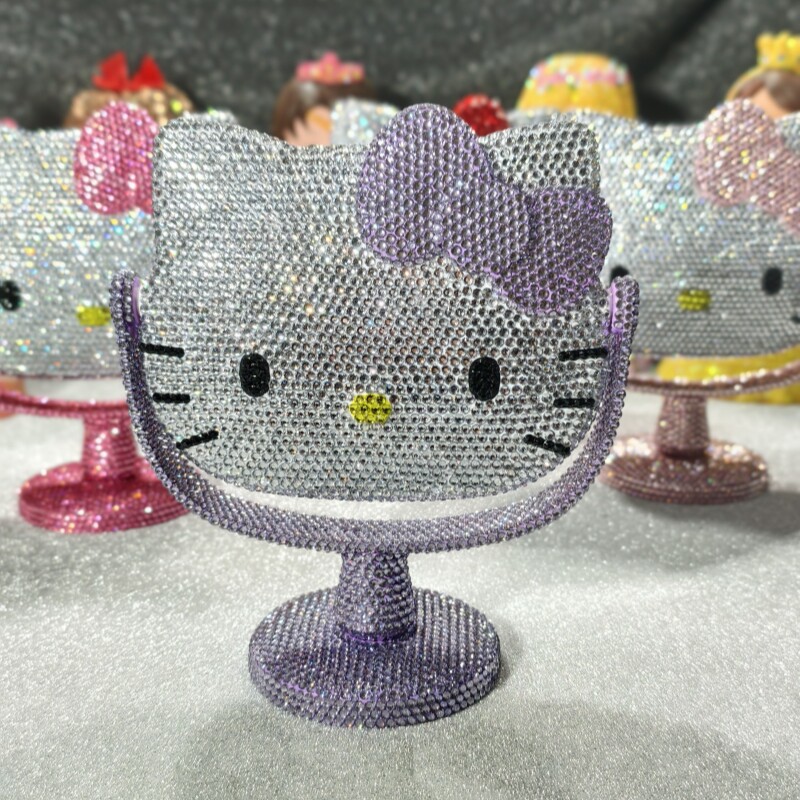 Hellokitty镜子镶钻KT猫台镜DIY