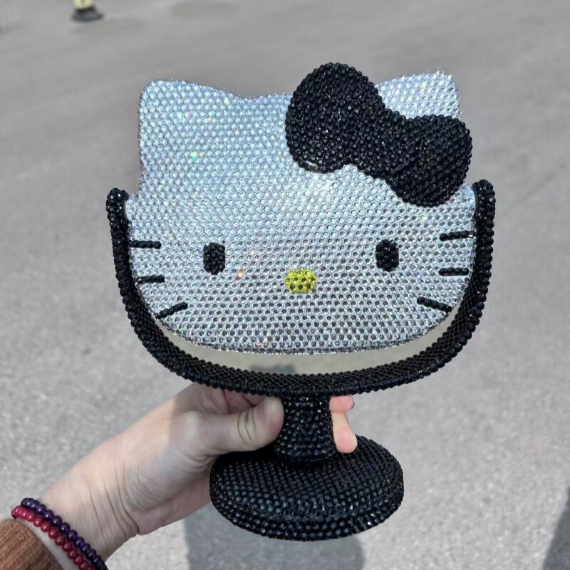 Hellokitty镜子镶钻KT猫台镜DIY