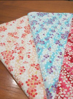 烫金纯全棉传统厚款布艺面料和风