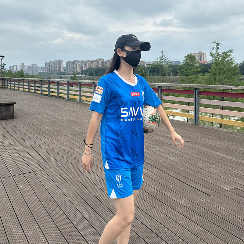 足球服女款套装宽松学生男体育运动考试比赛训练服定制短袖足球衣