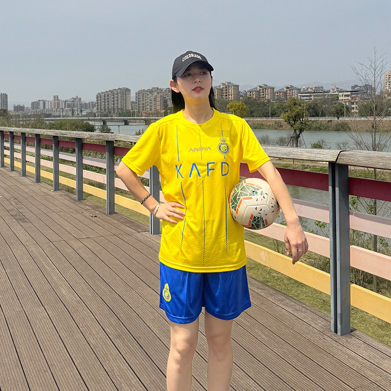 女生足球衣球服女套装宽松中学生体育运动考试比赛训练服定制高中