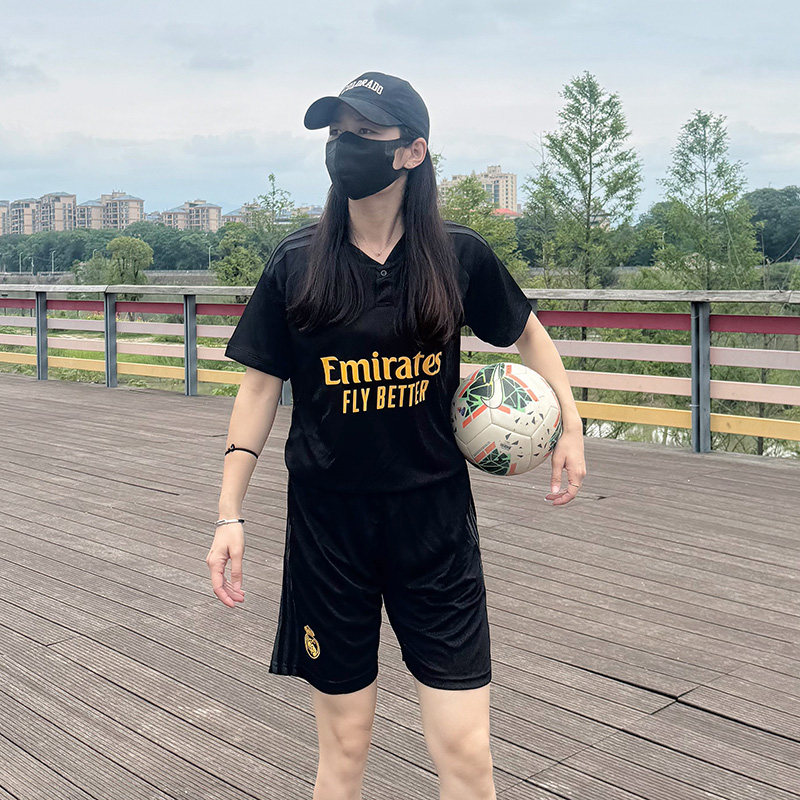 足球服女套装宽松学生体育运动考试比赛训练服定制男生短袖足球衣