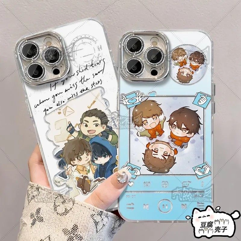 Q版盗墓笔记铁三角羽纱手机壳适用苹果17Pro小米vivoOPP