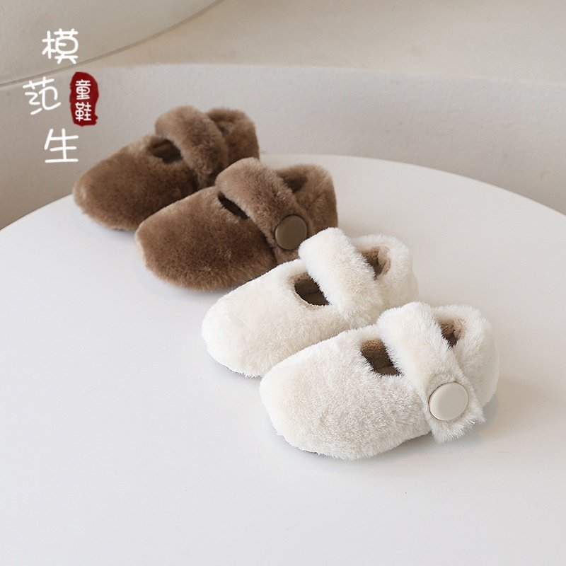 女童加绒保暖毛毛鞋2025秋冬季新款韩版公主风时尚小女孩豆豆鞋,童鞋/婴儿鞋/亲子鞋,棉鞋,淘宝优惠券,粉丝福利购,淘宝优惠卷
