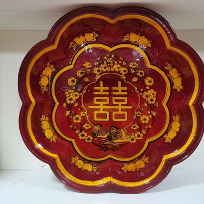 温州中式八角茶盘实木果盘